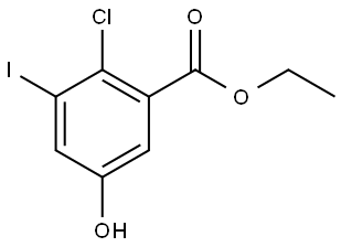 Ethyl 2-chloro-5-hydroxy-3-iodobenzoate Structure