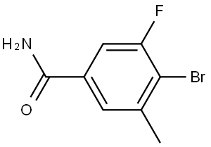 4-Bromo-3-fluoro-5-methylbenzamide Structure