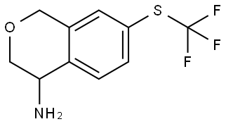 7-[(trifluoromethyl)sulfanyl]-3,4-dihydro-1H-2-benzopyran-4-amine Structure