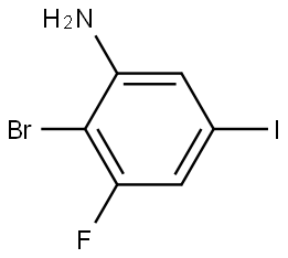 2-bromo-3-fluoro-5-iodoaniline Structure