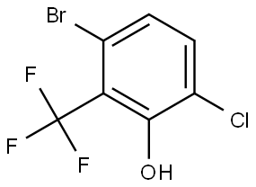 3-bromo-6-chloro-2-(trifluoromethyl)phenol Structure