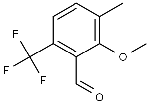 2-Methoxy-3-methyl-6-(trifluoromethyl)benzaldehyde Structure