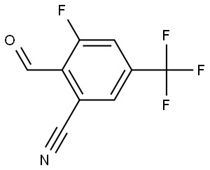 3-fluoro-2-formyl-5-(trifluoromethyl)benzonitrile Structure