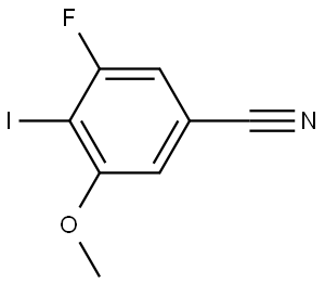 3-Fluoro-4-iodo-5-methoxybenzonitrile Structure