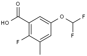 5-(Difluoromethoxy)-2-fluoro-3-methylbenzoic acid Structure