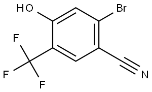 2-Bromo-4-hydroxy-5-(trifluoromethyl)benzonitrile Structure