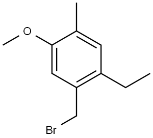 1-(Bromomethyl)-2-ethyl-5-methoxy-4-methylbenzene Structure