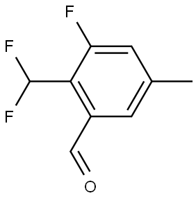 2-(Difluoromethyl)-3-fluoro-5-methylbenzaldehyde Structure
