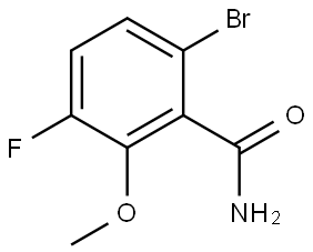 6-Bromo-3-fluoro-2-methoxybenzamide Structure