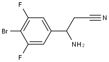β-Amino-4-bromo-3,5-difluorobenzenepropanenitrile Structure