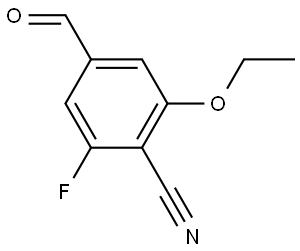 2-ethoxy-6-fluoro-4-formylbenzonitrile Structure