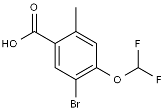 5-Bromo-4-(difluoromethoxy)-2-methylbenzoic acid Structure