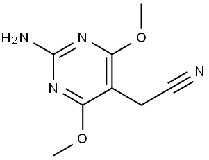 5-Pyrimidineacetonitrile, 2-amino-4,6-dimethoxy- Structure