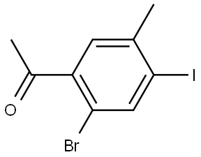 1-(2-Bromo-4-iodo-5-methylphenyl)ethanone Structure