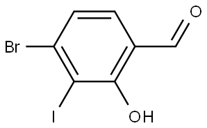 4-Bromo-2-hydroxy-3-iodobenzaldehyde Structure