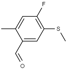 4-Fluoro-2-methyl-5-(methylthio)benzaldehyde Structure