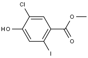 Methyl 5-chloro-4-hydroxy-2-iodobenzoate 구조식 이미지