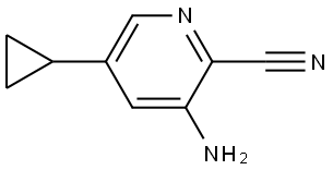 2-Pyridinecarbonitrile, 3-amino-5-cyclopropyl- Structure