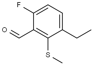 3-ethyl-6-fluoro-2-(methylthio)benzaldehyde 구조식 이미지