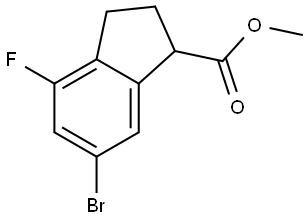 Methyl 6-bromo-4-fluoro-2,3-dihydro-1H-indene-1-carboxylate Structure