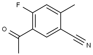 5-acetyl-4-fluoro-2-methylbenzonitrile Structure