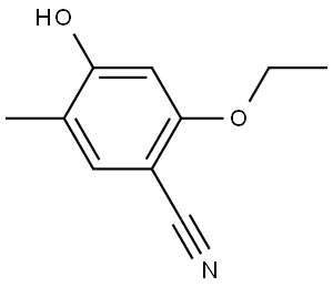 2-Ethoxy-4-hydroxy-5-methylbenzonitrile Structure