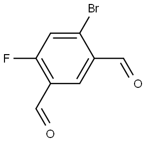 4-Bromo-6-fluoro-1,3-benzenedicarboxaldehyde Structure