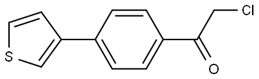 2-Chloro-1-[4-(3-thienyl)phenyl]ethanone Structure