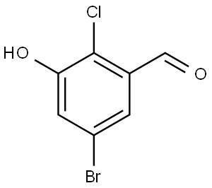 5-Bromo-2-chloro-3-hydroxybenzaldehyde Structure