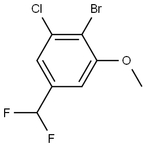 2-Bromo-1-chloro-5-(difluoromethyl)-3-methoxybenzene 구조식 이미지