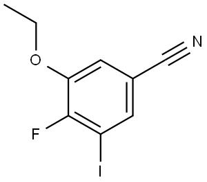 3-Ethoxy-4-fluoro-5-iodobenzonitrile Structure