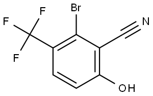 2-Bromo-6-hydroxy-3-(trifluoromethyl)benzonitrile Structure