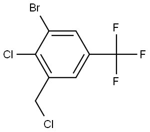 1-Bromo-2-chloro-3-(chloromethyl)-5-(trifluoromethyl)benzene Structure