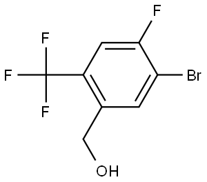 (5-Bromo-4-fluoro-2-(trifluoromethyl)phenyl)methanol Structure