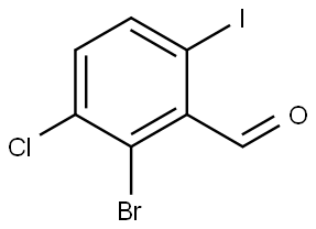 2-Bromo-3-chloro-6-iodobenzaldehyde Structure