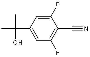 2,6-difluoro-4-(2-hydroxypropan-2-yl)benzonitrile Structure