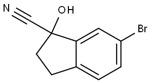 6-Bromo-2,3-dihydro-1-hydroxy-1H-indene-1-carbonitrile Structure