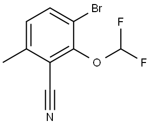 3-Bromo-2-(difluoromethoxy)-6-methylbenzonitrile Structure