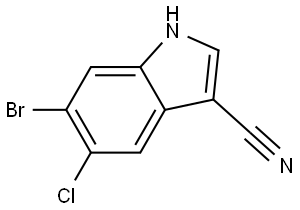 6-bromo-5-chloro-1H-indole-3-carbonitrile Structure