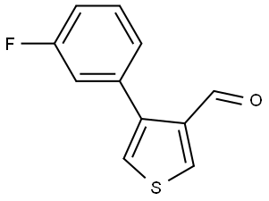 4-(3-fluorophenyl)thiophene-3-carbaldehyde Structure
