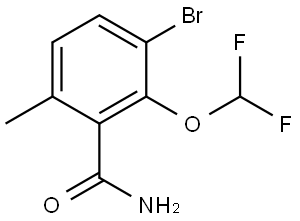 3-Bromo-2-(difluoromethoxy)-6-methylbenzamide 구조식 이미지