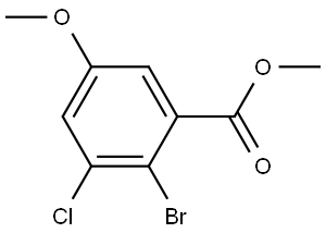 Methyl 2-bromo-3-chloro-5-methoxybenzoate Structure