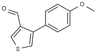 4-(4-methoxyphenyl)thiophene-3-carbaldehyde Structure