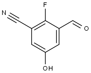 2-Fluoro-3-formyl-5-hydroxybenzonitrile Structure