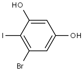 5-Bromo-4-iodo-1,3-benzenediol Structure