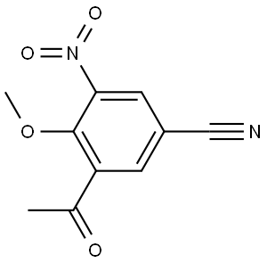 3-Acetyl-4-methoxy-5-nitro-benzonitrile Structure