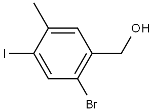 2-Bromo-4-iodo-5-methylbenzenemethanol Structure