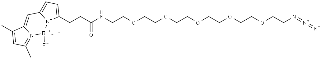 BDP FL-PEG5-azide Structure