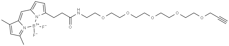 BDP FL-PEG5-propargyl Structure