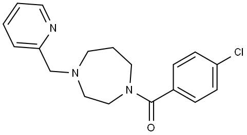 (4-chlorophenyl)(4-(pyridin-2-ylmethyl)-1,4-diazepan-1-yl)methanone Structure